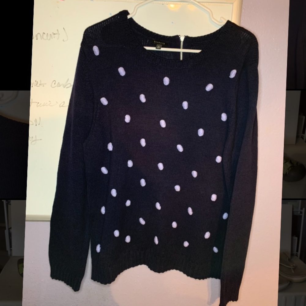 Very cute Talbots Pom Pom sweater